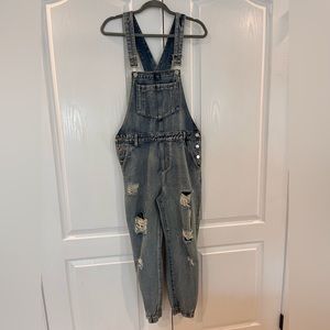 NWOT Distressed Overall Joggers